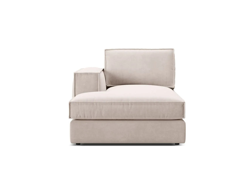 Pola Modulares 1-Sitzer Sofa Sitzelement, Linke Seite, aus Samt oder Strukturstoff, 103x158 cm von Micadoni – Bild 1