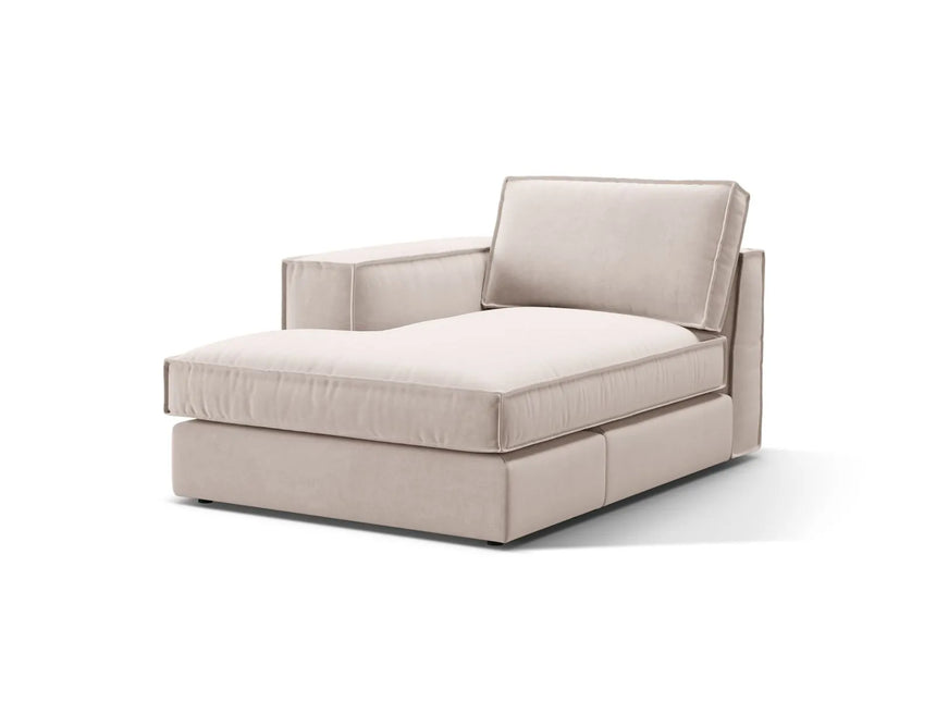 Pola Modulares 1-Sitzer Sofa Sitzelement, Linke Seite, aus Samt oder Strukturstoff, 103x158 cm von Micadoni – Bild 3