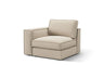 Pola Modulares 1-Sitzer Sofa Sitzelement, Linke Seite, aus Strukturierter Stoff in Beige (BABEL TOFFEE), 103x103 cm von Micadoni – Bild 3