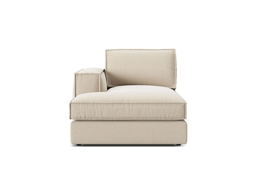 Pola Modulares 1-Sitzer Sofa Sitzelement, Linke Seite, aus Strukturierter Stoff in Beige (BABEL TOFFEE), 103x158 cm von Micadoni – Bild 1