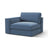Pola Modulares 1-Sitzer Sofa Sitzelement, Linke Seite, aus Strukturierter Stoff in Dunkelblau (BABEL BLUE), 103x118 cm von Micadoni – Bild 3
