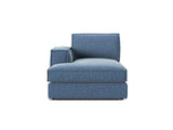 Pola Modulares 1-Sitzer Sofa Sitzelement, Linke Seite, aus Strukturierter Stoff in Dunkelblau (BABEL BLUE), 103x158 cm von Micadoni – Bild 1