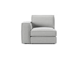 Pola Modulares 1-Sitzer Sofa Sitzelement, Linke Seite, aus Strukturierter Stoff in Hellgrau (BABEL LIGHT GREY), 103x103 cm von Micadoni – Bild 1