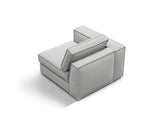 Pola Modulares 1-Sitzer Sofa Sitzelement, Linke Seite, aus Strukturierter Stoff in Hellgrau (BABEL LIGHT GREY), 103x103 cm von Micadoni – Bild 4