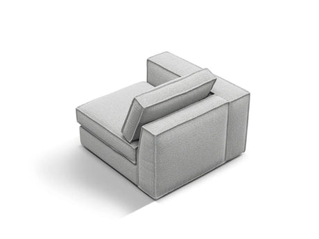 Pola Modulares 1-Sitzer Sofa Sitzelement, Linke Seite, aus Strukturierter Stoff in Hellgrau (BABEL LIGHT GREY), 103x103 cm von Micadoni – Bild 4