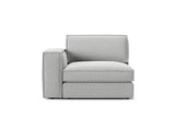 Pola Modulares 1-Sitzer Sofa Sitzelement, Linke Seite, aus Strukturierter Stoff in Hellgrau (BABEL LIGHT GREY), 103x118 cm von Micadoni – Bild 1