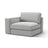 Pola Modulares 1-Sitzer Sofa Sitzelement, Linke Seite, aus Strukturierter Stoff in Hellgrau (BABEL LIGHT GREY), 103x118 cm von Micadoni – Bild 3