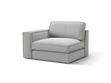 Pola Modulares 1-Sitzer Sofa Sitzelement, Linke Seite, aus Strukturierter Stoff in Hellgrau (BABEL LIGHT GREY), 103x118 cm von Micadoni – Bild 3