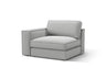 Pola Modulares 1-Sitzer Sofa Sitzelement, Linke Seite, aus Strukturierter Stoff in Hellgrau (BABEL LIGHT GREY), 103x118 cm von Micadoni – Bild 3
