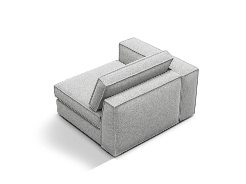 Pola Modulares 1-Sitzer Sofa Sitzelement, Linke Seite, aus Strukturierter Stoff in Hellgrau (BABEL LIGHT GREY), 103x118 cm von Micadoni – Bild 4