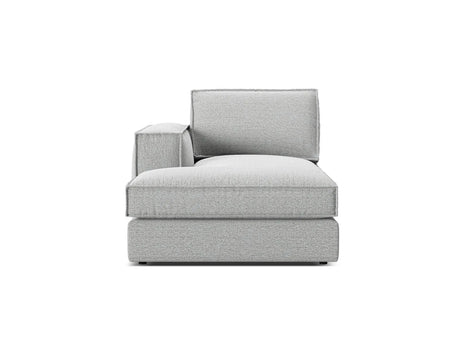 Pola Modulares 1-Sitzer Sofa Sitzelement, Linke Seite, aus Strukturierter Stoff in Hellgrau (BABEL LIGHT GREY), 103x158 cm von Micadoni – Bild 1