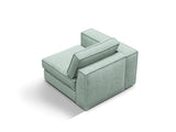 Pola Modulares 1-Sitzer Sofa Sitzelement, Linke Seite, aus Strukturierter Stoff in Minze (BABEL SAFIRA), 103x103 cm von Micadoni – Bild 4