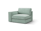 Pola Modulares 1-Sitzer Sofa Sitzelement, Linke Seite, aus Strukturierter Stoff in Minze (BABEL SAFIRA), 103x118 cm von Micadoni – Bild 3
