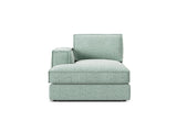 Pola Modulares 1-Sitzer Sofa Sitzelement, Linke Seite, aus Strukturierter Stoff in Minze (BABEL SAFIRA), 103x158 cm von Micadoni – Bild 1