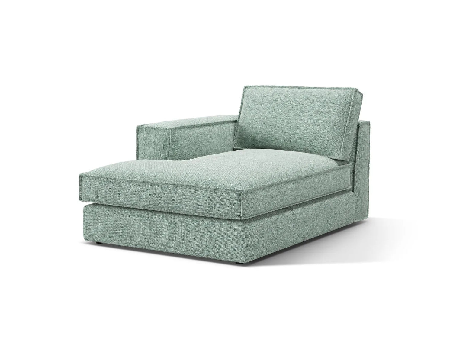 Pola Modulares 1-Sitzer Sofa Sitzelement, Linke Seite, aus Strukturierter Stoff in Minze (BABEL SAFIRA), 103x158 cm von Micadoni – Bild 3