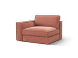 Pola Modulares 1-Sitzer Sofa Sitzelement, Linke Seite, aus Strukturierter Stoff in Red (BABEL RED), 103x118 cm von Micadoni – Bild 3
