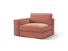 Pola Modulares 1-Sitzer Sofa Sitzelement, Linke Seite, aus Strukturierter Stoff in Red (BABEL RED), 103x118 cm von Micadoni – Bild 3
