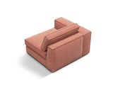 Pola Modulares 1-Sitzer Sofa Sitzelement, Linke Seite, aus Strukturierter Stoff in Red (BABEL RED), 103x118 cm von Micadoni – Bild 4