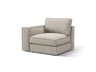 Pola Modulares 1-Sitzer Sofa Sitzelement, Linke Seite, aus Strukturierter Stoff in Sand (BABEL SAND), 103x103 cm von Micadoni – Bild 3