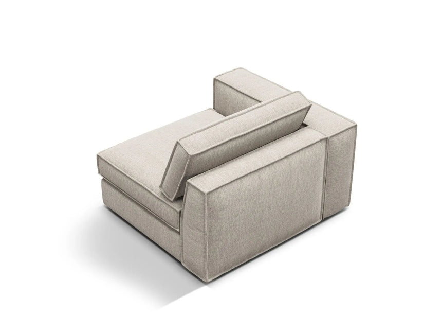 Pola Modulares 1-Sitzer Sofa Sitzelement, Linke Seite, aus Strukturierter Stoff in Sand (BABEL SAND), 103x118 cm von Micadoni – Bild 4