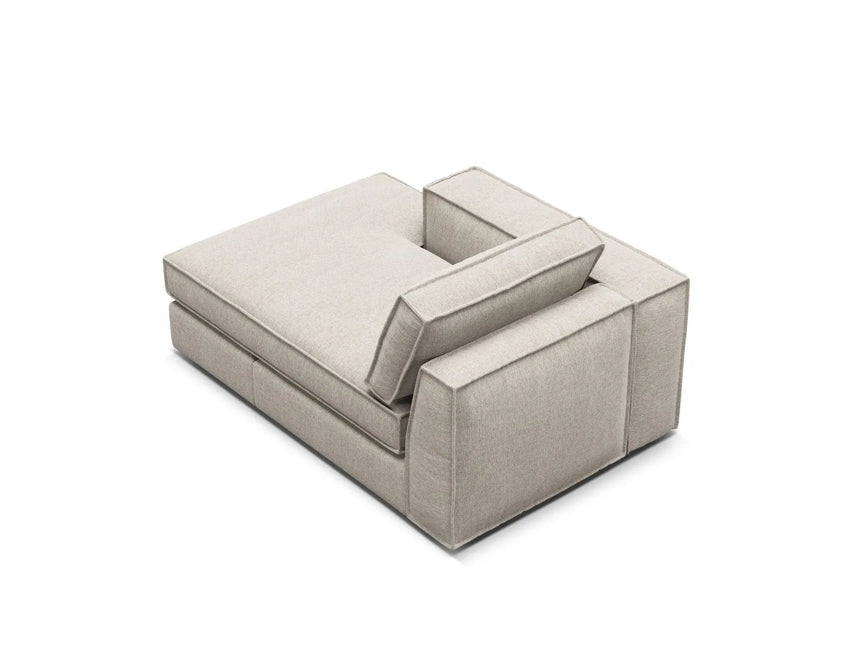 Pola Modulares 1-Sitzer Sofa Sitzelement, Linke Seite, aus Strukturierter Stoff in Sand (BABEL SAND), 103x158 cm von Micadoni – Bild 4