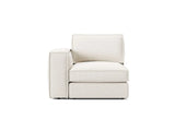 Pola Modulares 1-Sitzer Sofa Sitzelement, Linke Seite, aus Strukturierter Stoff in Weiß (BABEL WHITE), 103x103 cm von Micadoni – Bild 1