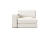 Pola Modulares 1-Sitzer Sofa Sitzelement, Linke Seite, aus Strukturierter Stoff in Weiß (BABEL WHITE), 103x118 cm von Micadoni – Bild 1