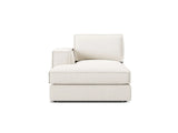 Pola Modulares 1-Sitzer Sofa Sitzelement, Linke Seite, aus Strukturierter Stoff in Weiß (BABEL WHITE), 103x158 cm von Micadoni – Bild 1
