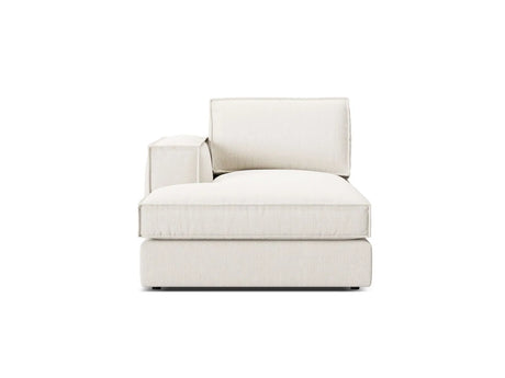 Pola Modulares 1-Sitzer Sofa Sitzelement, Linke Seite, aus Strukturierter Stoff in Weiß (BABEL WHITE), 103x158 cm von Micadoni – Bild 1