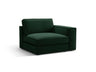 Pola Modulares 1-Sitzer Sofa Sitzelement, Rechte Seite, aus Samt in Flaschengrün (Salvador 7), 103x118 cm von Micadoni – Bild 3