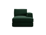 Pola Modulares 1-Sitzer Sofa Sitzelement, Rechte Seite, aus Samt in Flaschengrün (Salvador 7), 103x158 cm von Micadoni – Bild 1