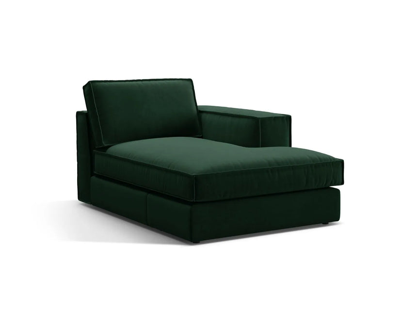 Pola Modulares 1-Sitzer Sofa Sitzelement, Rechte Seite, aus Samt in Flaschengrün (Salvador 7), 103x158 cm von Micadoni – Bild 3