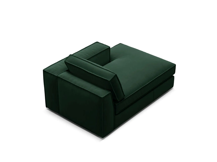 Pola Modulares 1-Sitzer Sofa Sitzelement, Rechte Seite, aus Samt in Flaschengrün (Salvador 7), 103x158 cm von Micadoni – Bild 4