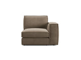 Pola Modulares 1-Sitzer Sofa Sitzelement, Rechte Seite, aus Samt in Grau-Braun (Salvador 3), 103x103 cm von Micadoni – Bild 1