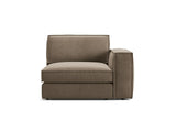 Pola Modulares 1-Sitzer Sofa Sitzelement, Rechte Seite, aus Samt in Grau-Braun (Salvador 3), 103x118 cm von Micadoni – Bild 1