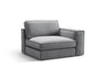 Pola Modulares 1-Sitzer Sofa Sitzelement, Rechte Seite, aus Samt in Grau (Salvador 17), 103x118 cm von Micadoni – Bild 3
