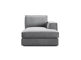 Pola Modulares 1-Sitzer Sofa Sitzelement, Rechte Seite, aus Samt in Grau (Salvador 17), 103x158 cm von Micadoni – Bild 1