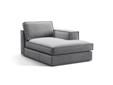 Pola Modulares 1-Sitzer Sofa Sitzelement, Rechte Seite, aus Samt in Grau (Salvador 17), 103x158 cm von Micadoni – Bild 3