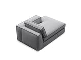 Pola Modulares 1-Sitzer Sofa Sitzelement, Rechte Seite, aus Samt in Grau (Salvador 17), 103x158 cm von Micadoni – Bild 4