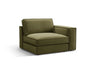 Pola Modulares 1-Sitzer Sofa Sitzelement, Rechte Seite, aus Samt in Grün (Salvador 8), 103x118 cm von Micadoni – Bild 3