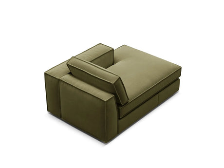 Pola Modulares 1-Sitzer Sofa Sitzelement, Rechte Seite, aus Samt in Grün (Salvador 8), 103x158 cm von Micadoni – Bild 4