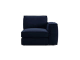 Pola Modulares 1-Sitzer Sofa Sitzelement, Rechte Seite, aus Samt in Königsblau (Salvador 5), 103x103 cm von Micadoni – Bild 1