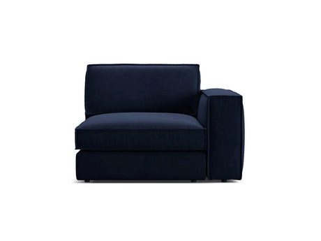 Pola Modulares 1-Sitzer Sofa Sitzelement, Rechte Seite, aus Samt in Königsblau (Salvador 5), 103x118 cm von Micadoni – Bild 1