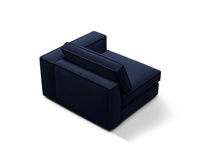 Pola Modulares 1-Sitzer Sofa Sitzelement, Rechte Seite, aus Samt in Königsblau (Salvador 5), 103x118 cm von Micadoni – Bild 4