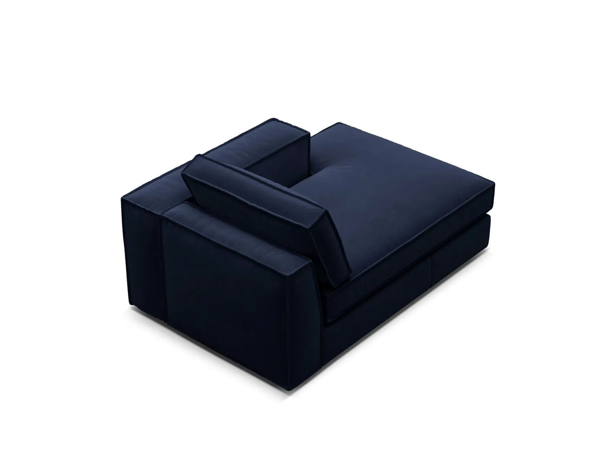 Pola Modulares 1-Sitzer Sofa Sitzelement, Rechte Seite, aus Samt in Königsblau (Salvador 5), 103x158 cm von Micadoni – Bild 4