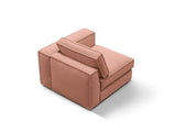 Pola Modulares 1-Sitzer Sofa Sitzelement, Rechte Seite, aus Samt in Rosa (Salvador 11), 103x103 cm von Micadoni – Bild 4