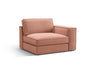 Pola Modulares 1-Sitzer Sofa Sitzelement, Rechte Seite, aus Samt in Rosa (Salvador 11), 103x118 cm von Micadoni – Bild 3