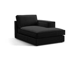 Pola Modulares 1-Sitzer Sofa Sitzelement, Rechte Seite, aus Samt in Schwarz (Salvador 19), 103x158 cm von Micadoni – Bild 3