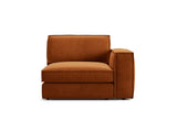 Pola Modulares 1-Sitzer Sofa Sitzelement, Rechte Seite, aus Samt in Terrakotta (Salvador 14), 103x118 cm von Micadoni – Bild 1