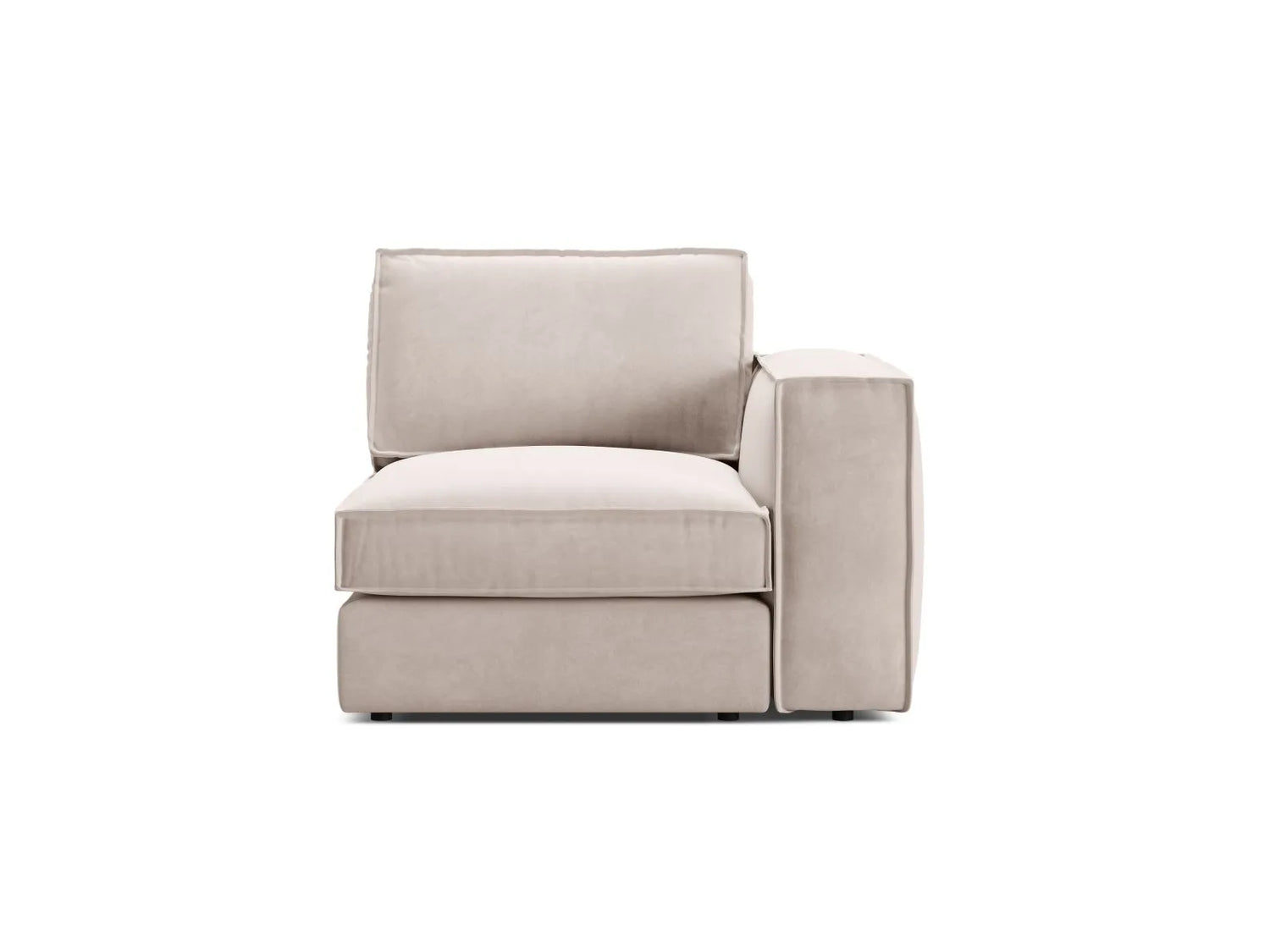 Pola Modulares 1-Sitzer Sofa Sitzelement, Rechte Seite, aus Samt oder Strukturstoff, 103x103 cm von Micadoni – Bild 1